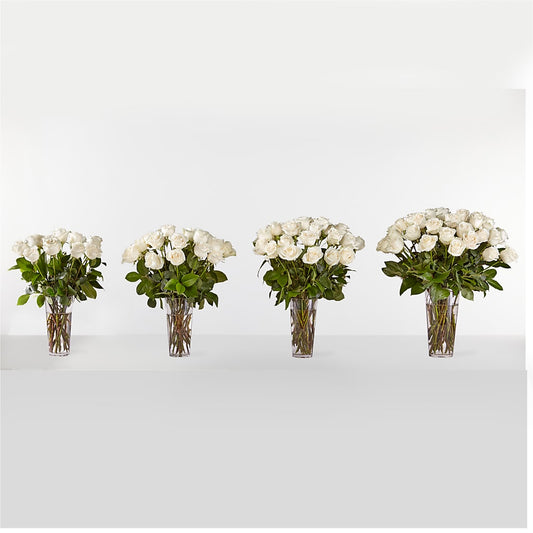 Long Stem White Rose Bouquet – SARAH'S FLOWERS, Fullerton CA