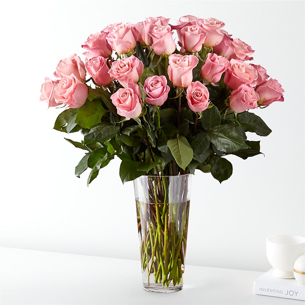 Long Stem Pink Rose Bouquet – SARAH'S FLOWERS, Fullerton CA