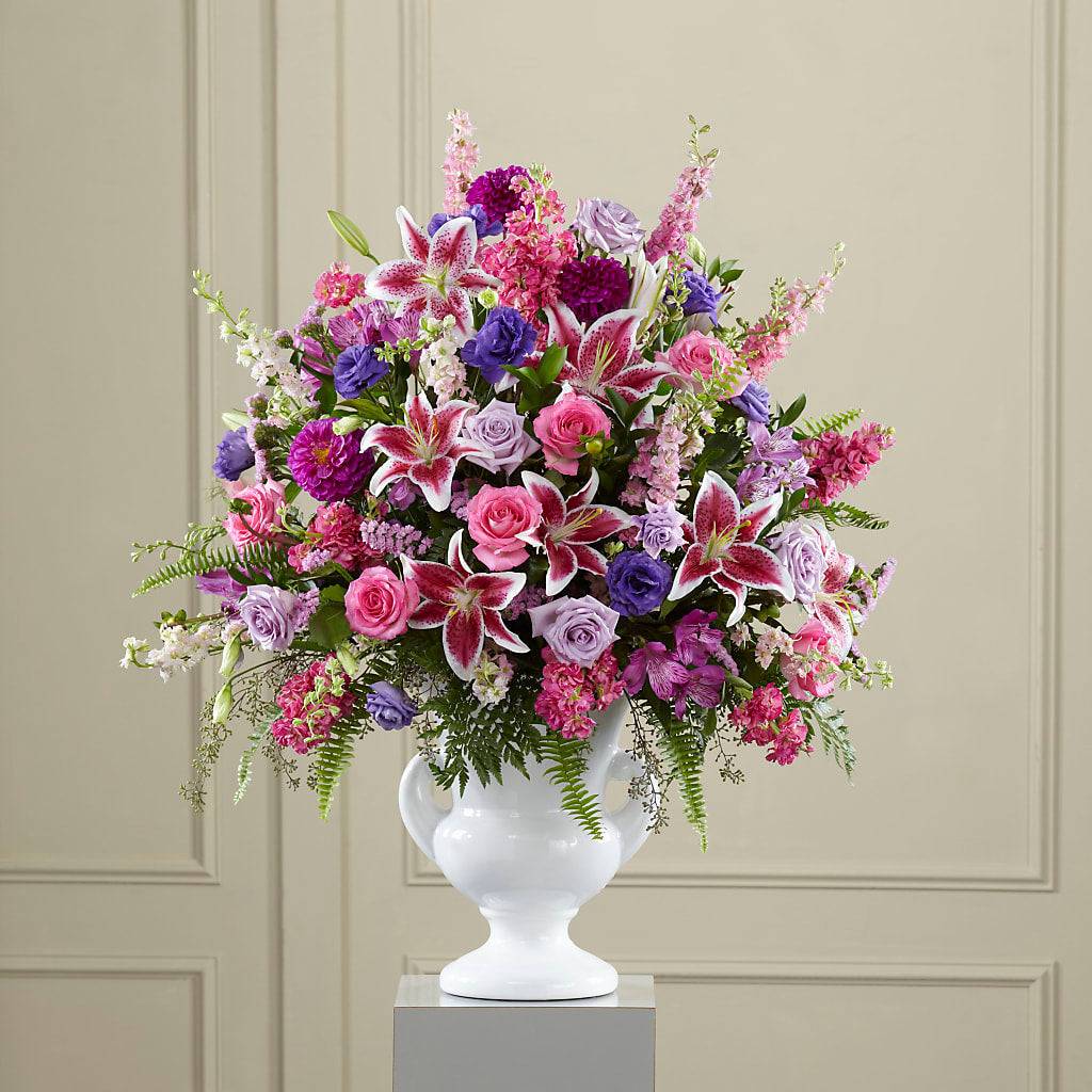 Peaceful Tribute Arrangement – SARAH'S FLOWERS, Fullerton CA