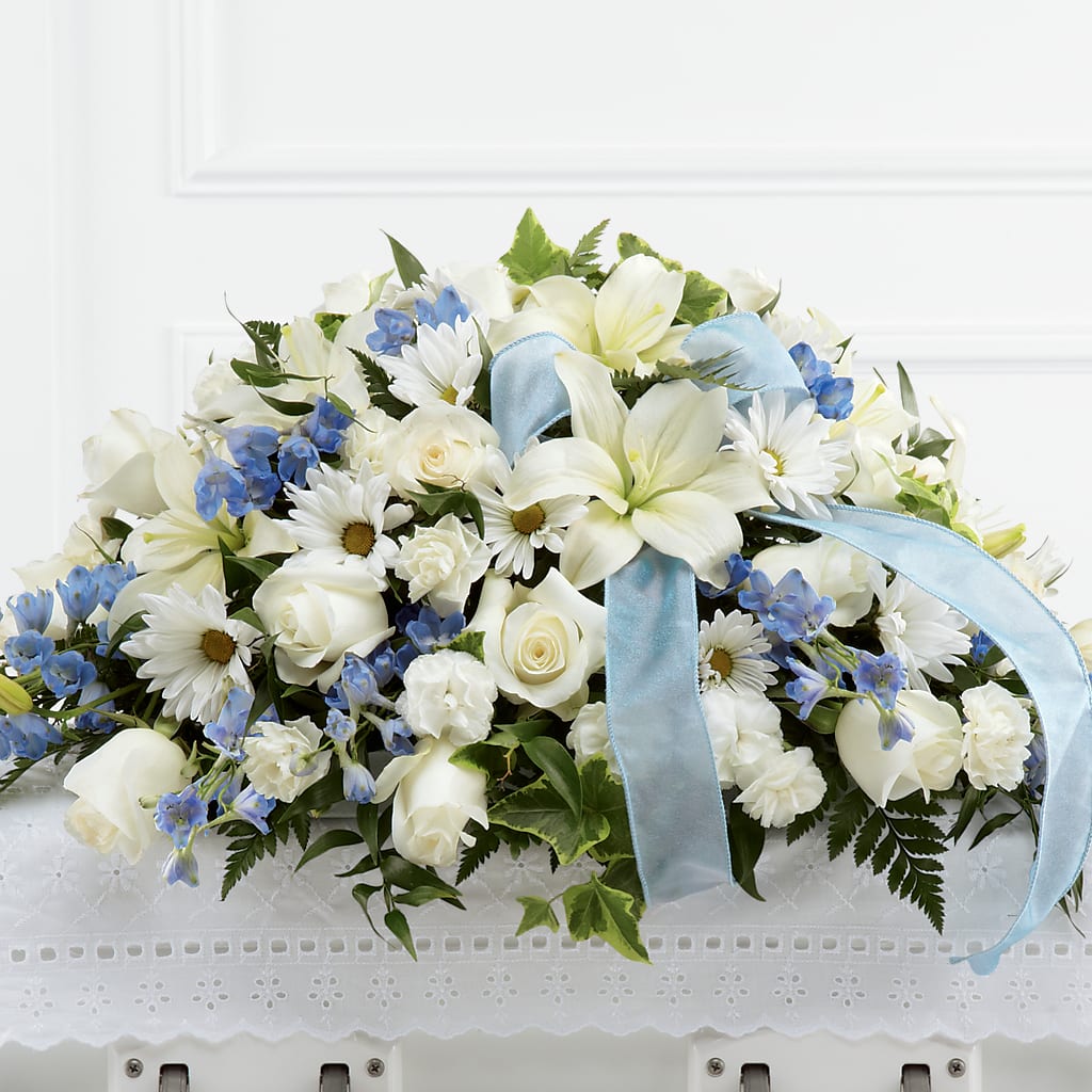 Tender Treasure Casket Spray – SARAH'S FLOWERS, Fullerton CA