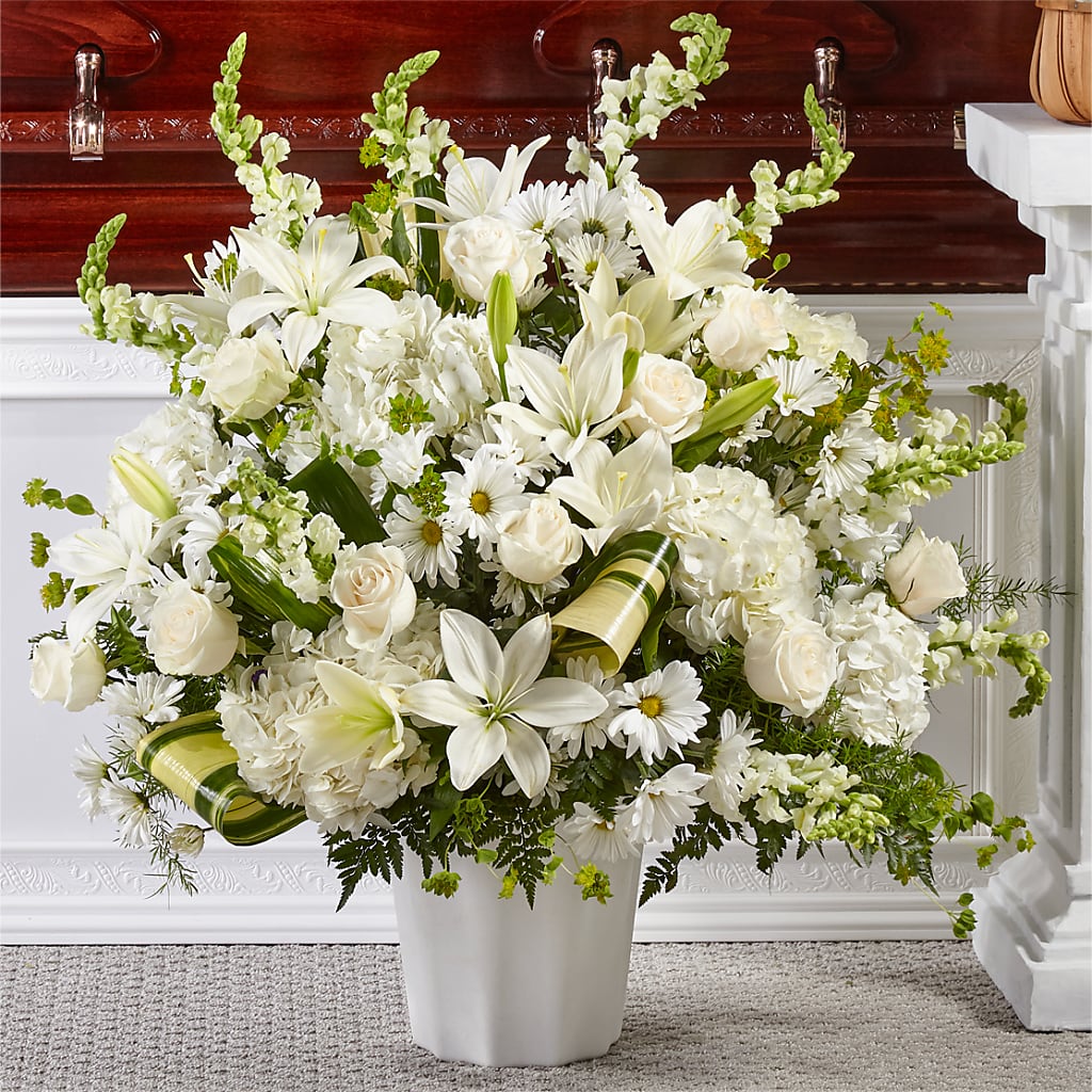 Thoughts of Tranquility Floor Basket – SARAH'S FLOWERS, Fullerton CA