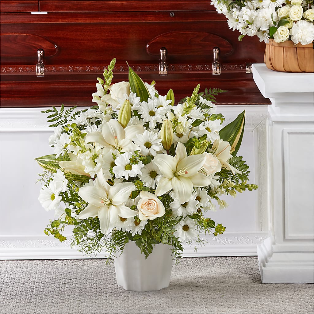 Thoughts of Tranquility Floor Basket – SARAH'S FLOWERS, Fullerton CA