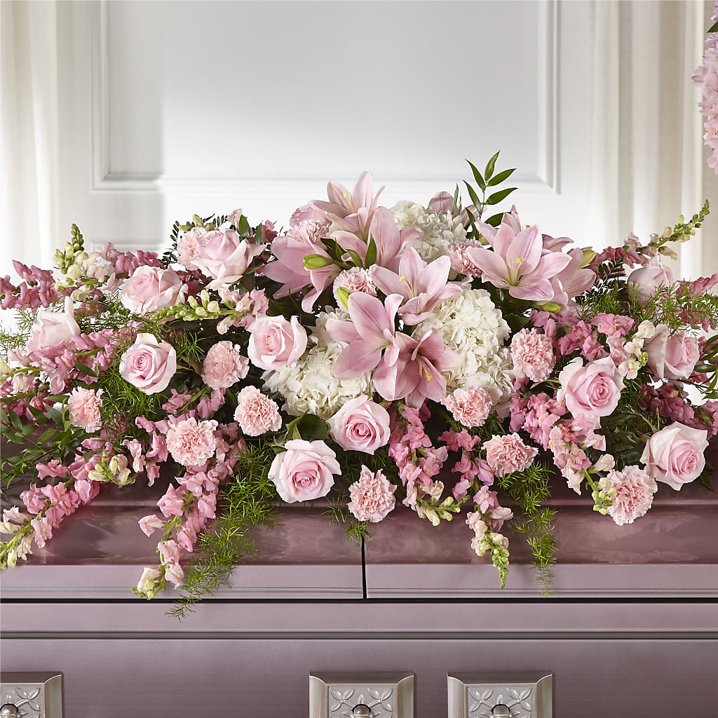 Life & Remembrance Casket Spray – SARAH'S FLOWERS, Fullerton CA