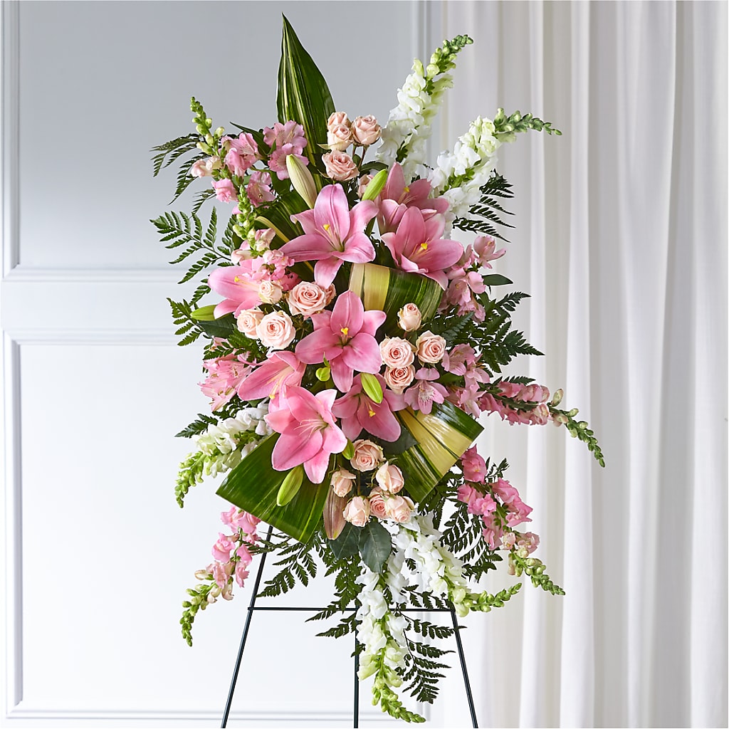 Elegant Embrace Standing Spray – SARAH'S FLOWERS, Fullerton CA