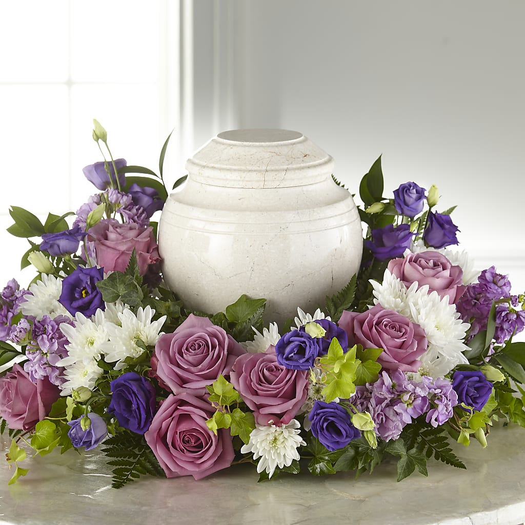 Blooming Sympathy Cremation Adornment – SARAH'S FLOWERS, Fullerton CA