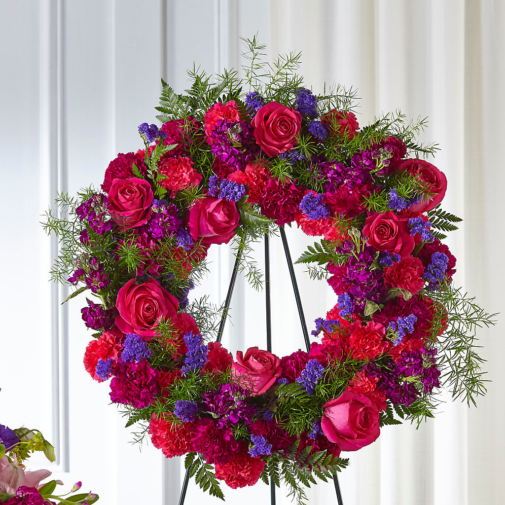 Calming Colors Wreath – SARAH'S FLOWERS, Fullerton CA