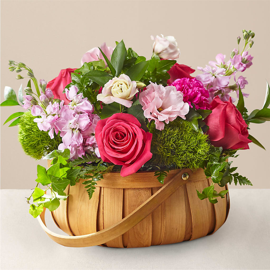 Radiance in Bloom Basket – SARAH'S FLOWERS, Fullerton CA
