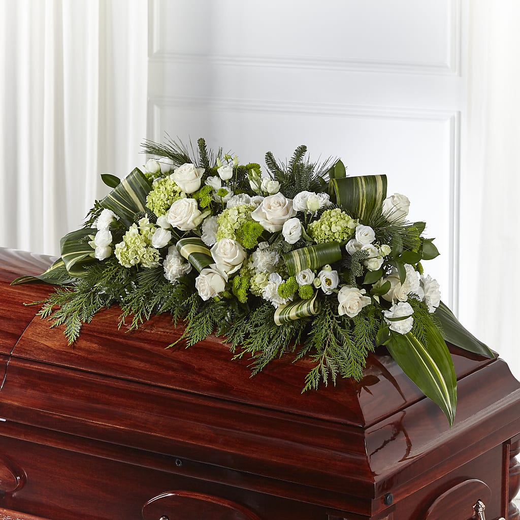 Hopeful Gesture Casket Spray – SARAH'S FLOWERS, Fullerton CA