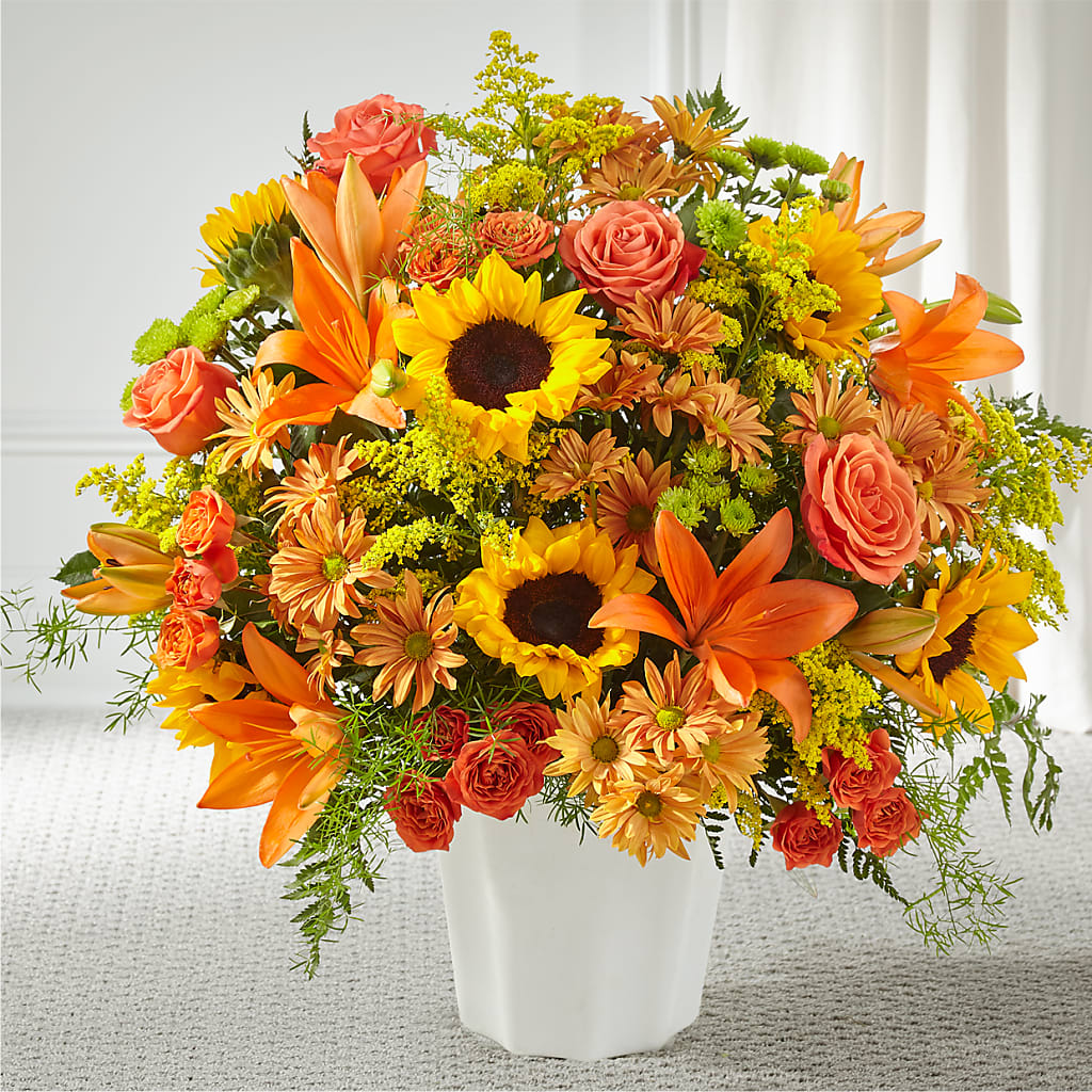 Harvest Thoughts Floor Basket – SARAH'S FLOWERS, Fullerton CA