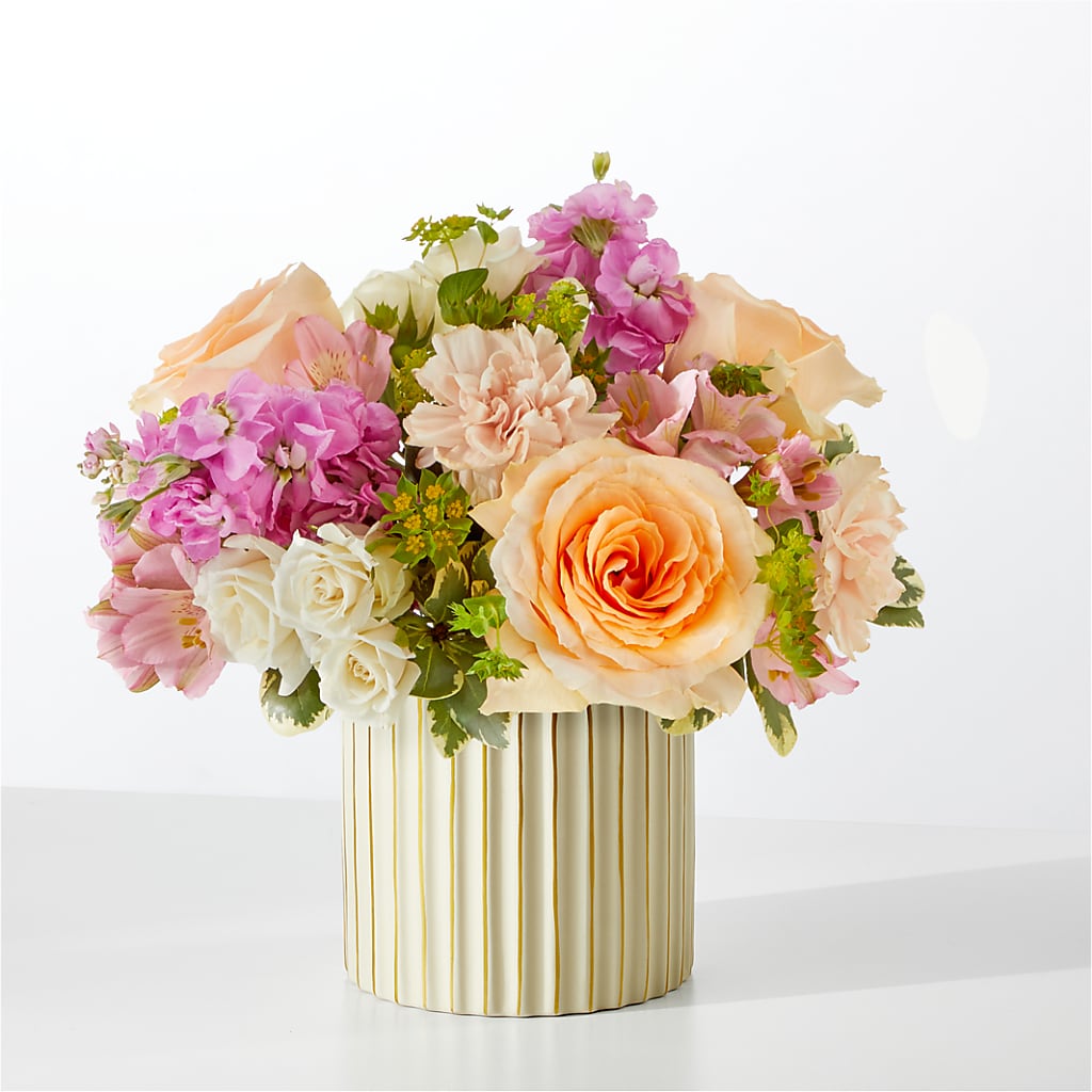 Paradise Bouquet with Ivory Vase – SARAH'S FLOWERS, Fullerton CA