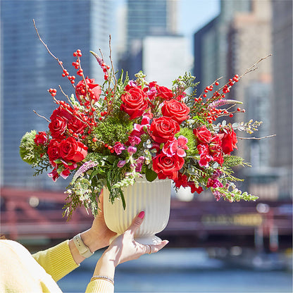 Big Red Bow Bouquet – SARAH'S FLOWERS, Fullerton CA