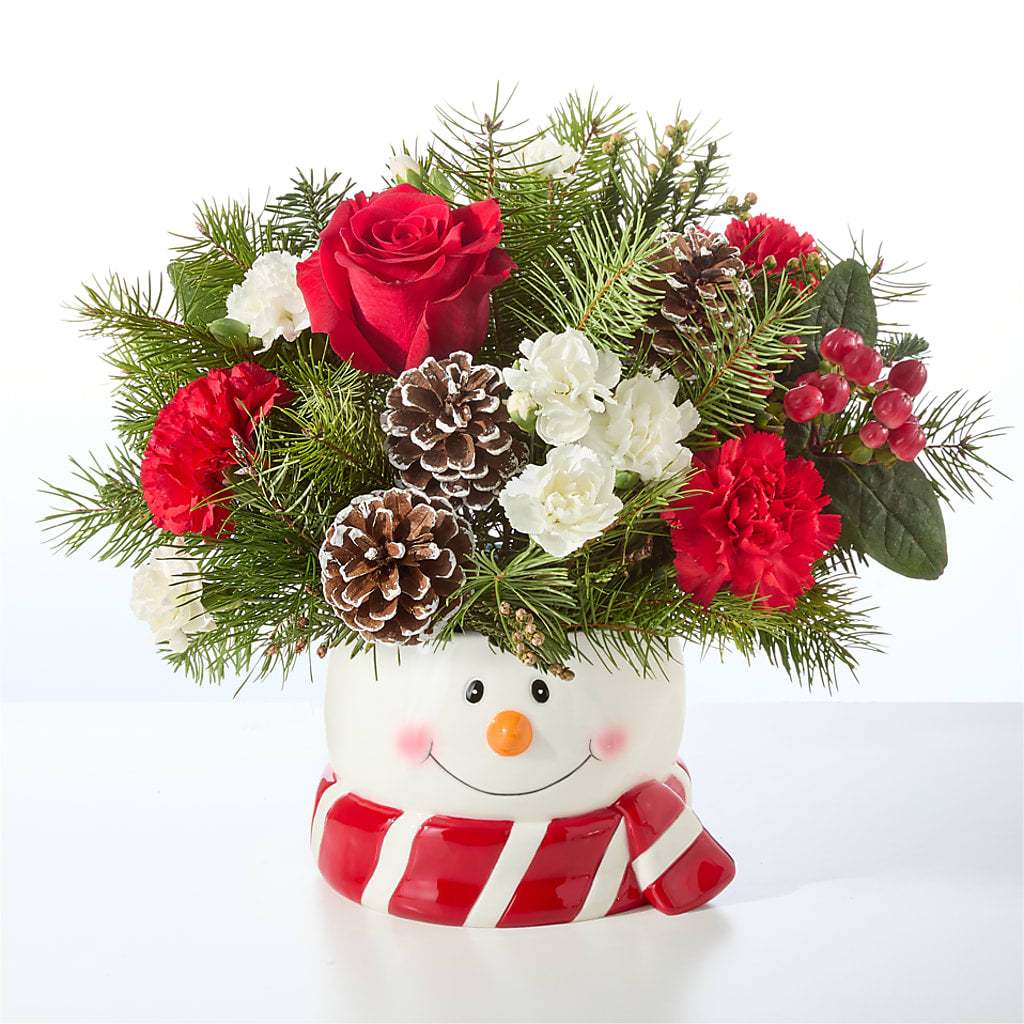 Jolly Snowman Bouquet – SARAH'S FLOWERS, Fullerton CA