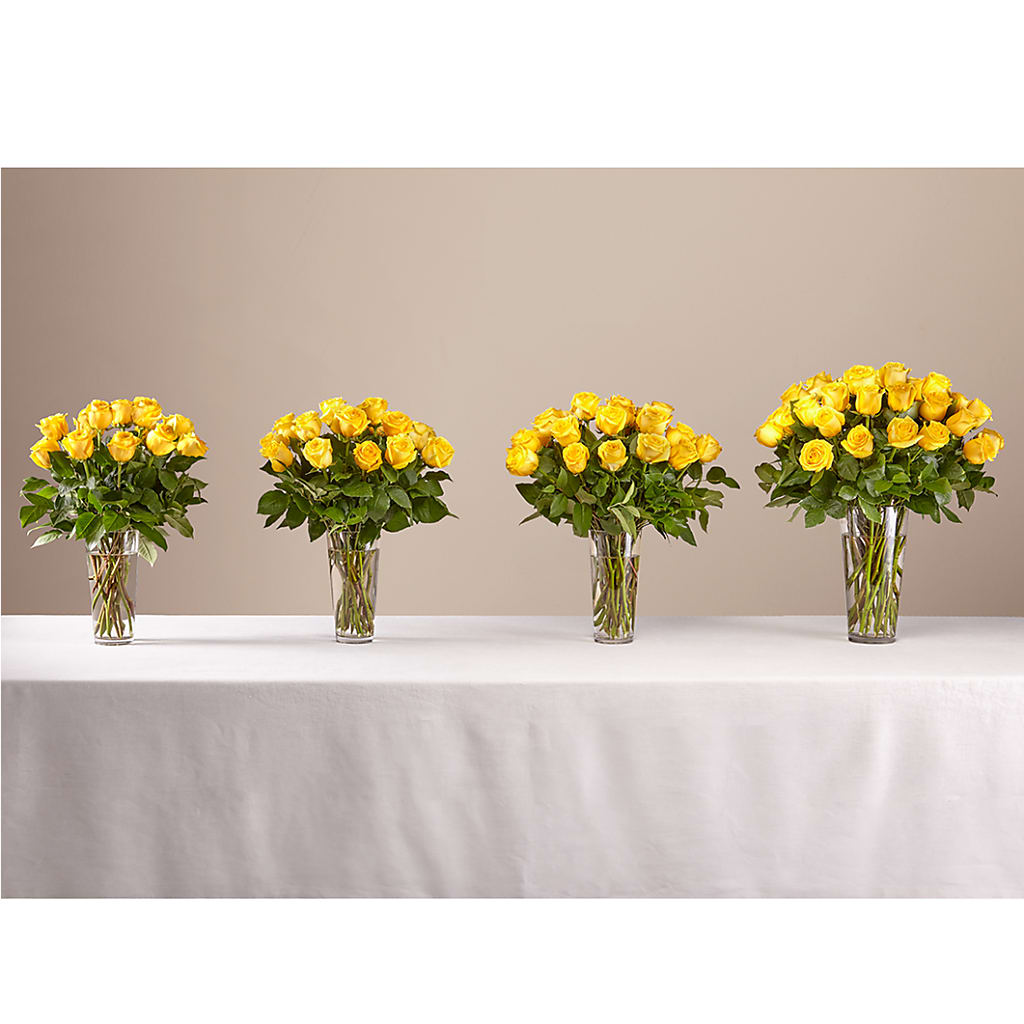 Long Stem Yellow Rose Bouquet – SARAH'S FLOWERS, Fullerton CA