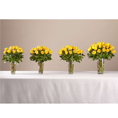 Long Stem Yellow Rose Bouquet – SARAH'S FLOWERS, Fullerton CA