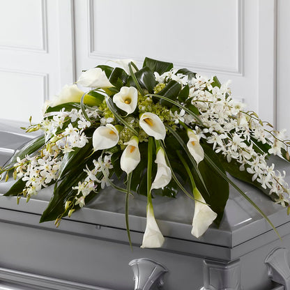 Angel Wings Casket Spray – SARAH'S FLOWERS, Fullerton CA