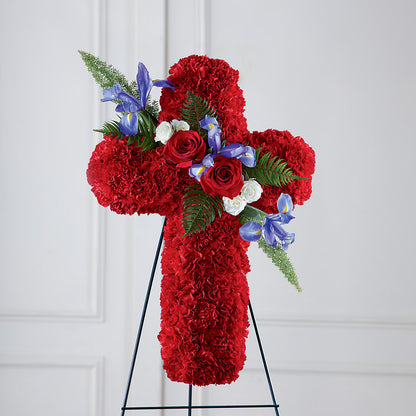 Faithful Hero Floral Cross – SARAH'S FLOWERS, Fullerton CA