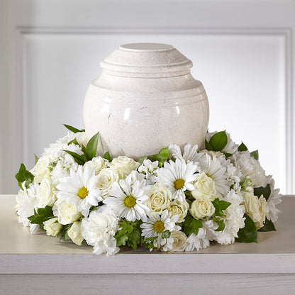 Ivory Gardens Cremation Adornment – SARAH'S FLOWERS, Fullerton CA