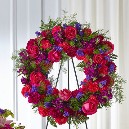 Calming Colors Wreath – SARAH'S FLOWERS, Fullerton CA