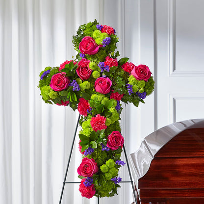 Tribute Rose Floral Cross – SARAH'S FLOWERS, Fullerton CA