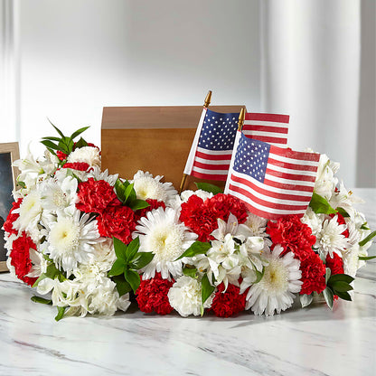 Spirit of Patriotism Cremation Adornment – SARAH'S FLOWERS, Fullerton CA