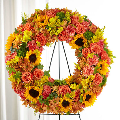 Autumnal Memories Wreath (Standard) – SARAH'S FLOWERS, Fullerton CA