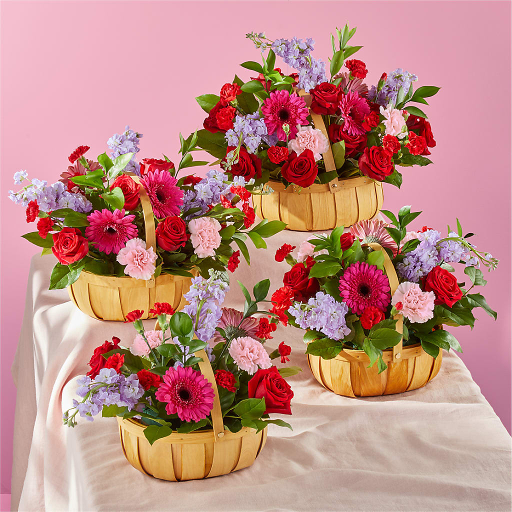 Pink Picnic Basket – SARAH'S FLOWERS, Fullerton CA