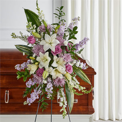 Grateful Hearts Standing Spray – SARAH'S FLOWERS, Fullerton CA