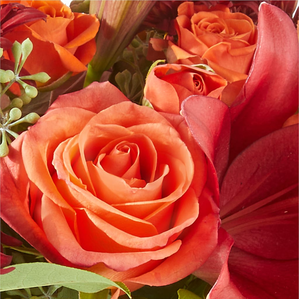 Crimson Leaves Bouquet – SARAH'S FLOWERS, Fullerton CA