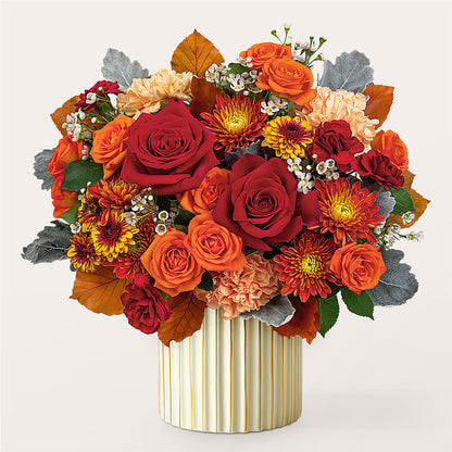 Merlot Bouquet with Ivory Vase – SARAH'S FLOWERS, Fullerton CA