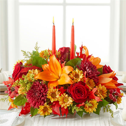 Autumn's Embrace Centerpiece – SARAH'S FLOWERS, Fullerton CA