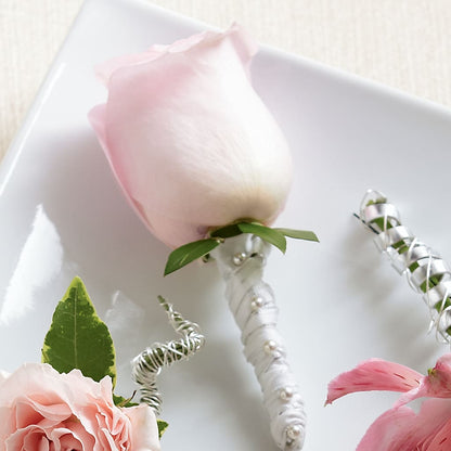 Pink Rose Boutonniere – SARAH'S FLOWERS, Fullerton CA